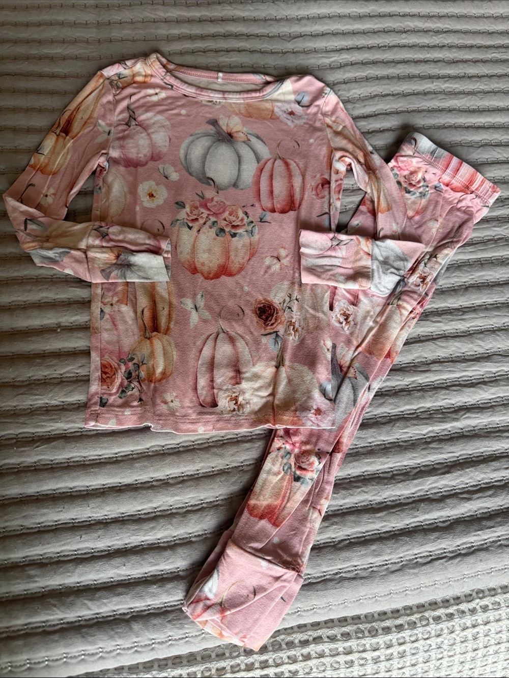 Pre loved Posh Peanut Pink Pumpkin Pajama Set Sz 3-4T